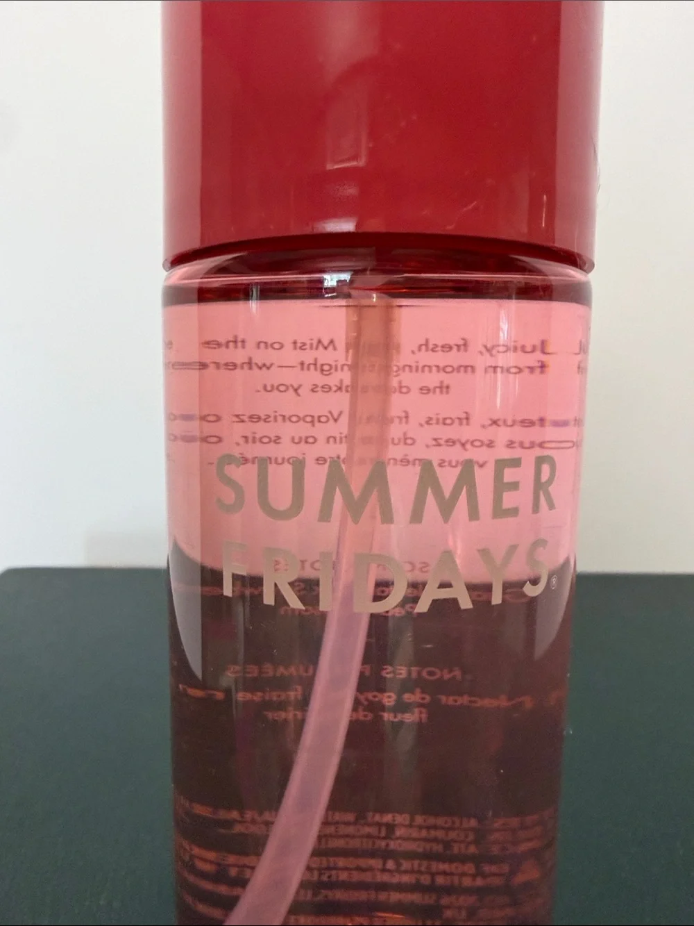 Summer Fridays Pink Body Fragrance Mist Bottle pink Guava